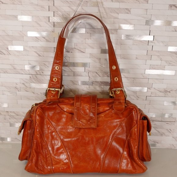 Vera Pelle Handbags - VERA PELLE Bag Brown Real Leather Shoulder Hobo Boho Large Italian Genuine Italy